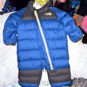 The North Face Infant Snowsuit in Blue and Black